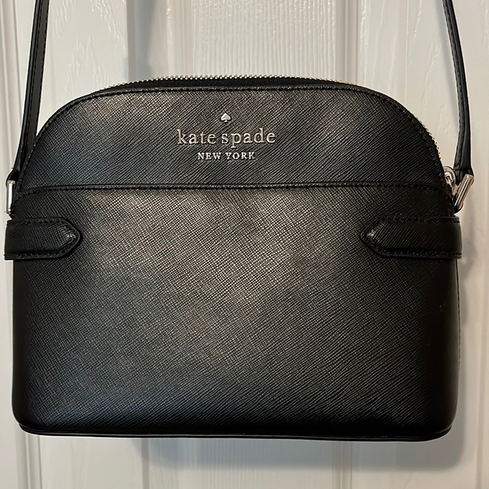 NWT Kate Spade Staci Saffiano Dome Crossbody Black